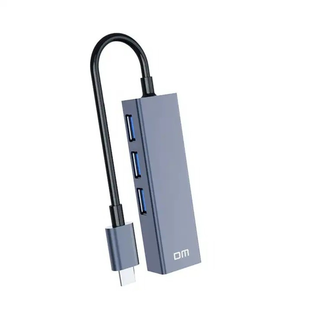 DM Life 4 in 1Type C USB 2.0 3 ports hub with 100mbps ethernet port  CHB002