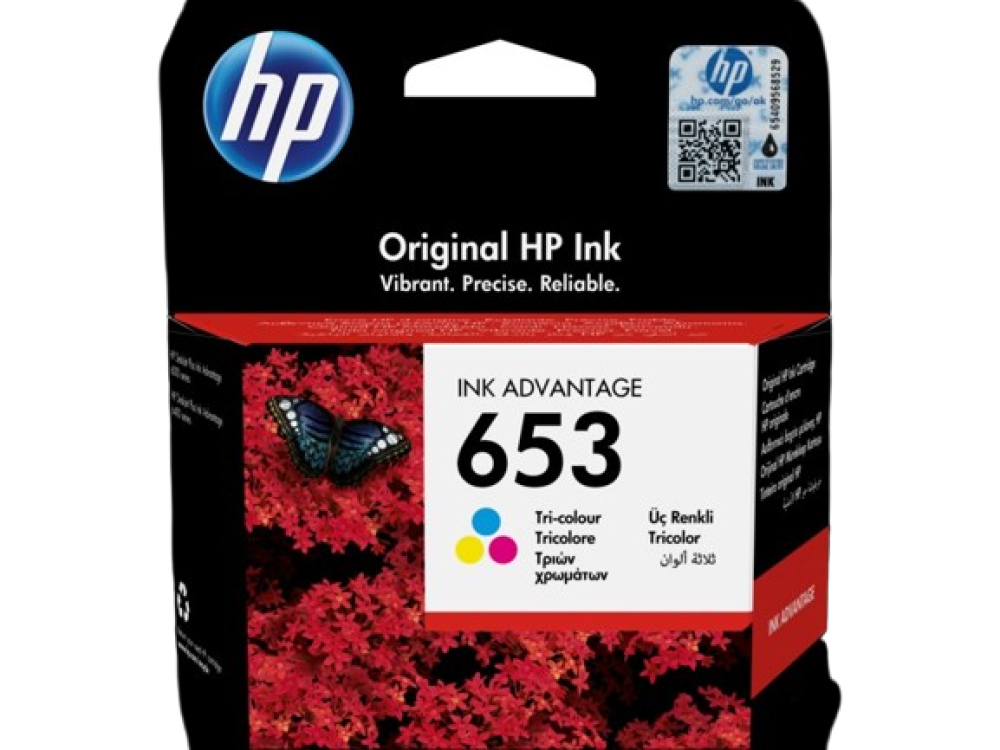 HP 653 Original Tri-Color Ink Advantage Cartridge (3YM74AE)