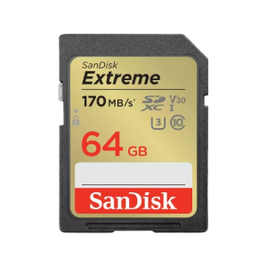 SanDisk 64GB Extreme SDSDXV2-064G-GNCIN SDXC Memory Card C10 U3 V30 UHS-