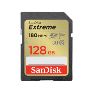 SanDisk 128GB Extreme SDXC UHS-I-U3 Class 10 V30 Memory Card, Speed Up to 180MB