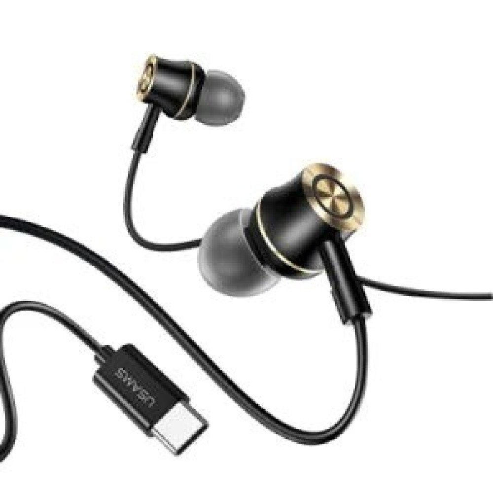 Headphones USAMS USB-C Stereo EP-43 Metal HSEP4301 Black