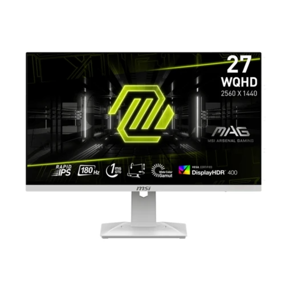 MSI MAG 27" G274QRFW 2K white gaming monitor.