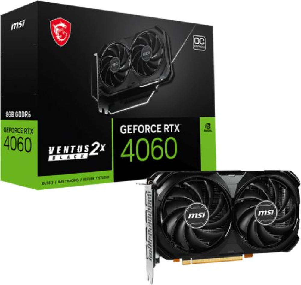 MSI GeForce RTX 4060 VENTUS 2X BLACK 8GB